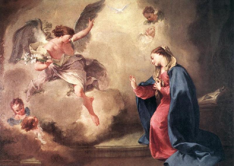 PITTONI, Giambattista Annunciation ery Sweden oil painting art